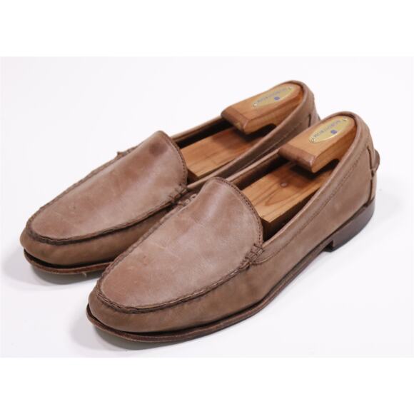 Allen Edmonds Concordia Light Brown Leather No-Socks Loafers US 9.5 D main image 9